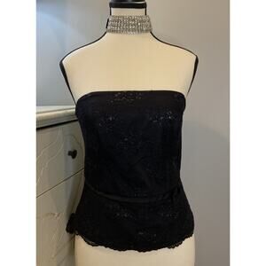 MichaelAngelo Lace Black Corset Top Strapless Size 4